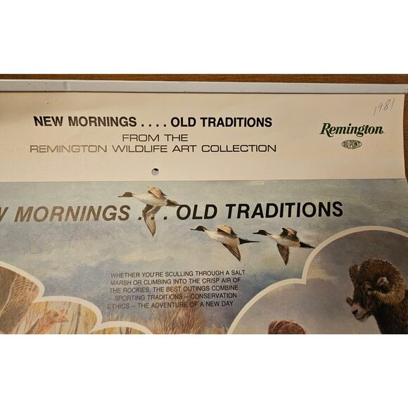 1980s Vintage Remington Dupont Calendar Lot of 3 Hunting & Wildlife Memorabilia - Picture 7 of 10